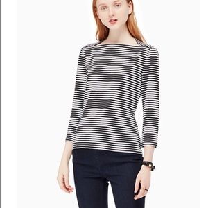 3/4 sleeve stripe everyday tee